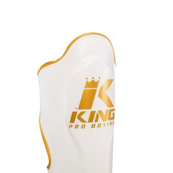 King Pro Boxing - Scheenbeschermers - SG-5 - WIT/GOUD